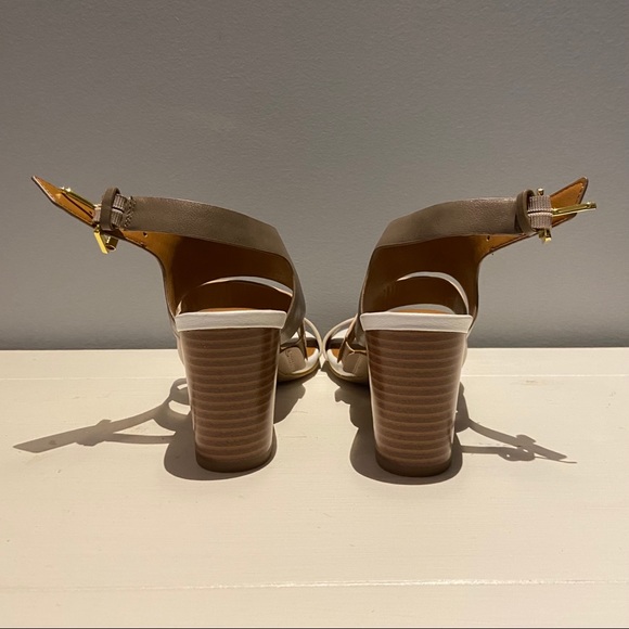 NEW 🪐 Tri-Color White, Beige, Gray Heels - Picture 4 of 4